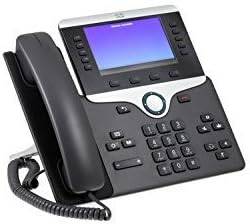 Cisco CP-8851-K9 color VoIP IP phone with USB port, featuring a large display and multiple line buttons for office communication.