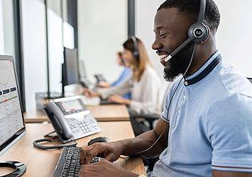 Cisco Headset 532 wired dual on-ear headset with USB-A adapter in charcoal, featuring quick disconnect and comfortable ear cups.