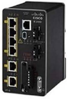 Cisco IE-2000-4TS-G-B Ethernet switch showing ports and LED indicators on a network device.