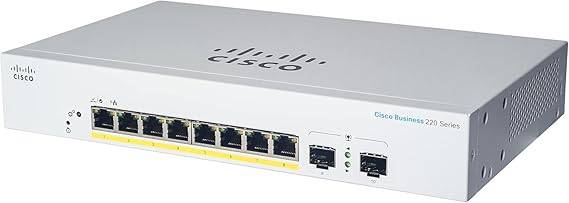 Cisco Systems Business CBS220-8P-E-2G Smart Switch | 8 Port GE | PoE | 2x1G SFP | 3-Year Limited Hardware Warranty (CBS220-8P-E-2G-NA)