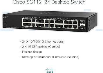 Cisco Systems SG112-24-NA 24-Port Gigabit Switch, Black