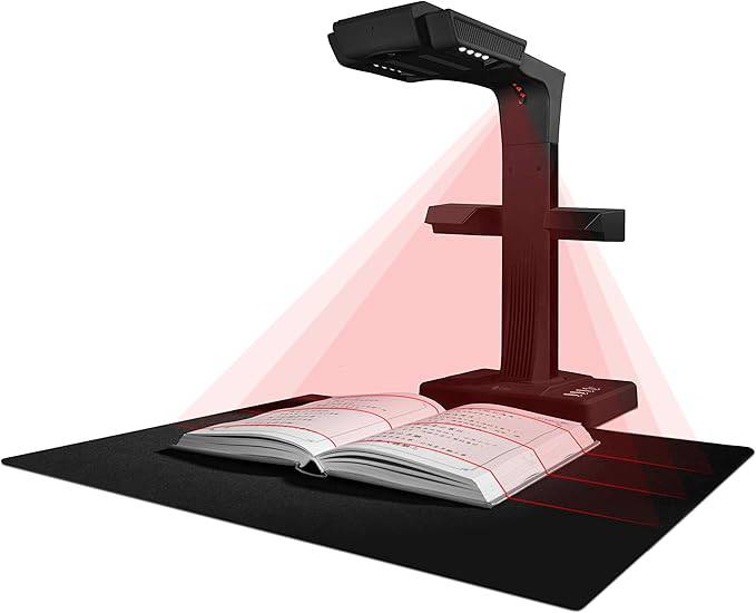 CZUR ET18 Pro professional document scanner with 18MP HD camera, auto-flatten tech, OCR, and A3 capture for Windows and MacOS.