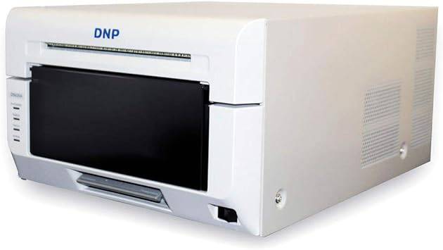 DNP DS620A professional photo printer with sleek design and control panel, printing high-quality photos efficiently.