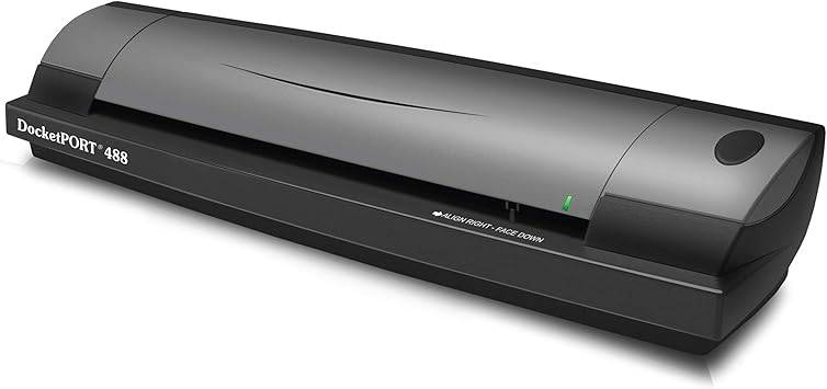 DocketPort 488 A4 duplex scanner by My Store, showing the compact design and front control panel on a white background.