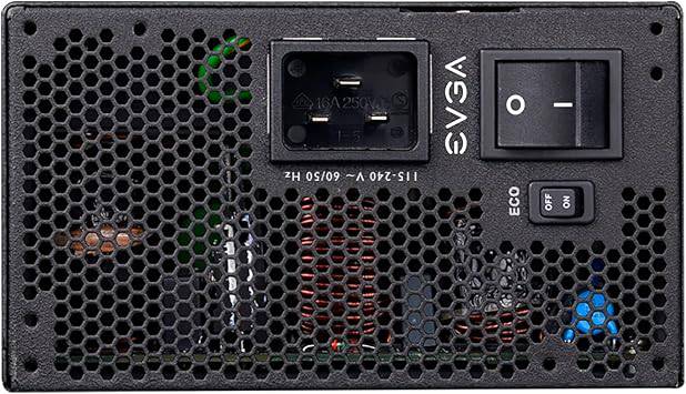 EVGA Supernova 1600 P+ 80+ Platinum power supply with fully modular design, 1600W, 10-year warranty, and free power-on self tester.