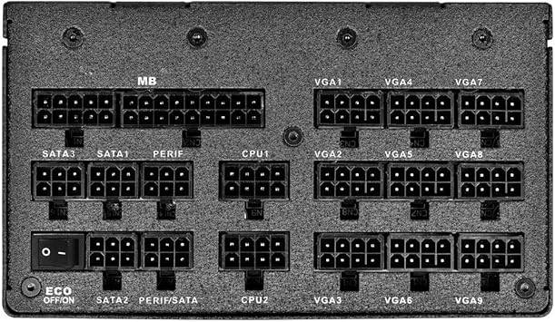 EVGA Supernova 1600 P2 power supply with 80+ Platinum efficiency, fully modular design, ECO mode, and 10-year warranty.