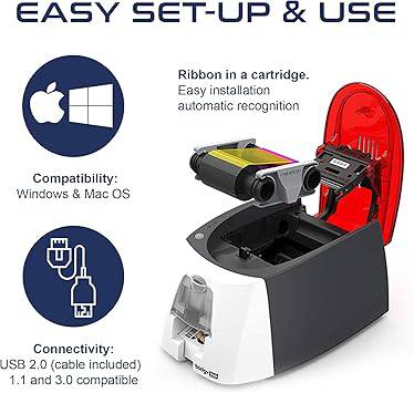Evolis Badgy Badgy200 Single-Sided Card Printer