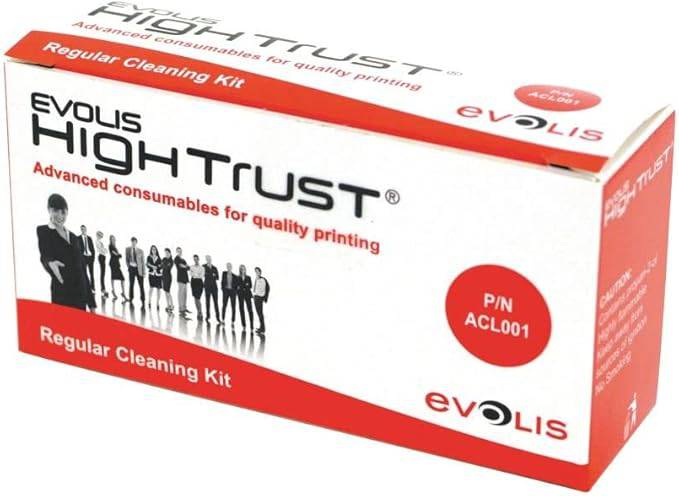 Evolis Primacy Printer Consumables Adhesive Cleaning Card Kit 50 Adhesive Cards ACL003