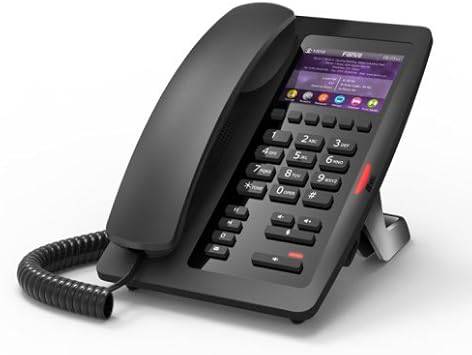 Fanvil Fan-H5 hotel phone with 3.5-inch color display, elegant high-end design, featuring clear buttons and sleek finish.