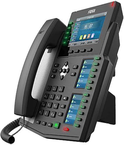 Fanvil X6U gigabit phone with 6 lines, triple color screen, and 60 DSS keys, featuring an ultra-elegant design and modern interface.
