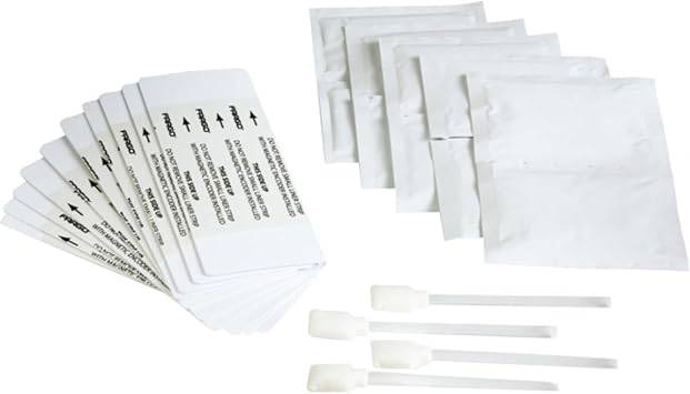 Fargo 86177 printer cleaning kit with cleaning swabs and solution for maintaining printer performance and print quality.