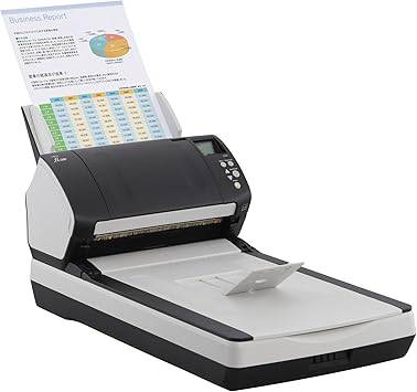 Fujitsu fi-7280 color scanner with 80ppm duplex scanning, 80-page feeder, letter flatbed, USB connection