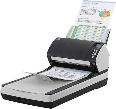 Fujitsu fi-7280 color scanner with 80ppm duplex scanning, 80-page feeder, letter flatbed, USB connection