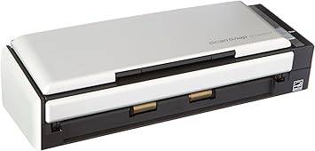 Fujitsu ScanSnap S1300i portable duplex document scanner with USB connection, shown on a clean desk.