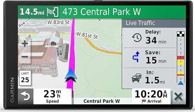 Garmin DriveSmart 65 with Amazon Alexa, Built-in Voice-Controlled GPS Navigator with 6.95” High-Res Display - 010-02469-00