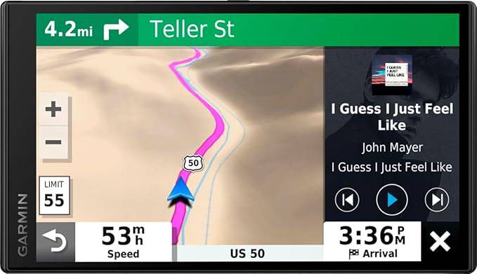 Garmin DriveSmart 65 with Amazon Alexa, Built-in Voice-Controlled GPS Navigator with 6.95” High-Res Display - 010-02469-00