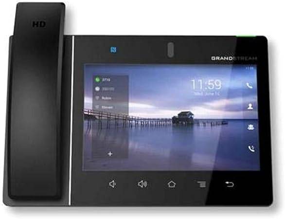 Grandstream GXV3380 VOIP video phone for Android with large touchscreen display and built-in camera, designed for office communication