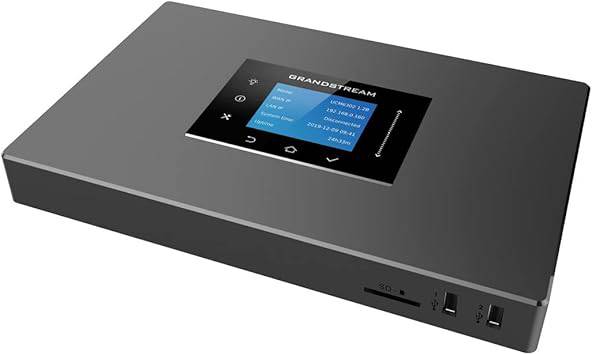 Grandstream UCM6301 IP PBX device with multiple ports and interface, used for enterprise VoIP communication systems.