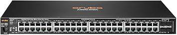 HP 2530-48G network switch with 48 Gigabit Ethernet ports, black device with LED indicator lights