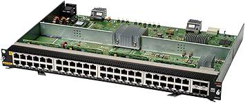 HP Aruba 6400 48-port 1GbE switch with Class 4 Power over Ethernet, shown from front view with ports and status LEDs