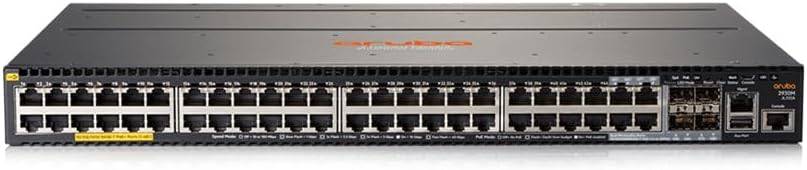 HP Aruba 2930M 48G POE+ managed switch with 44 Gigabit ports, 4 SFP ports, rack-mountable, 1440W PoE+ power.