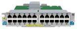 HP ProCurve 24-Ports Gigabit Ethernet Switching Module J9307A, installed in a network rack with ports visible