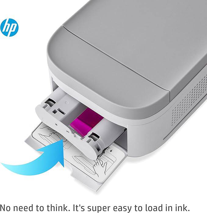 HP Sprocket Studio Plus WiFi printer printing 4x6-inch photos wirelessly from iOS and Android devices.