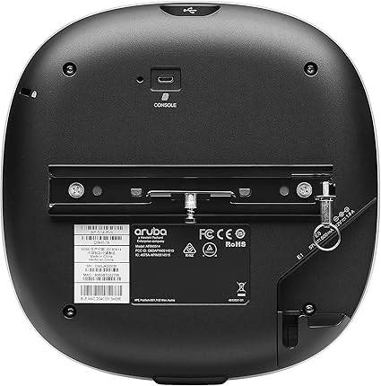 HPE Aruba AP-514 wireless access point with stock WRLS, shown with antennas and mounting hardware.