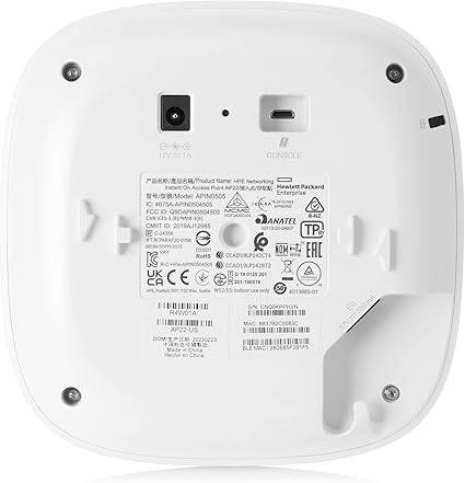 HPE Networking Instant On Access Point AP22 2x2 WiFi 6 Indoor Wireless Access Point | Long Range, Secure, Smart Mesh Support | Power Source Not Included | US Model (R4W01A)