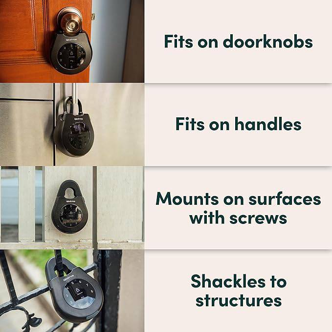 igloohome Keybox 3 Smart Lock Box, Large Key Safe w/Airbnb Sync (iOS/Android) – Remotely Generate Bluetooth-Keys & Pin Codes Without Internet - IGK3