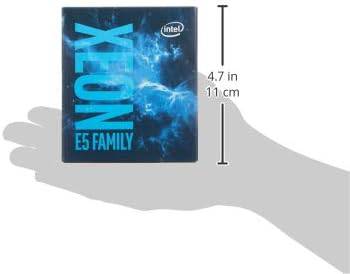 Intel Computer CPU 3.0 GHz 12-core BX80660E52687V4 processor, shown with heatsink and pins for desktop computing.