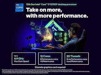 Intel CPU Core i7-12700F / 12/20 / 2.1GHz / 6xxChipset / BX8071512700F