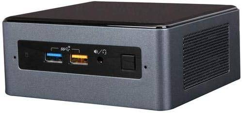 Intel NUC 8 Mainstream Kit (NUC8i3BEH) with tall case, showing the compact computer box with key specifications visible.