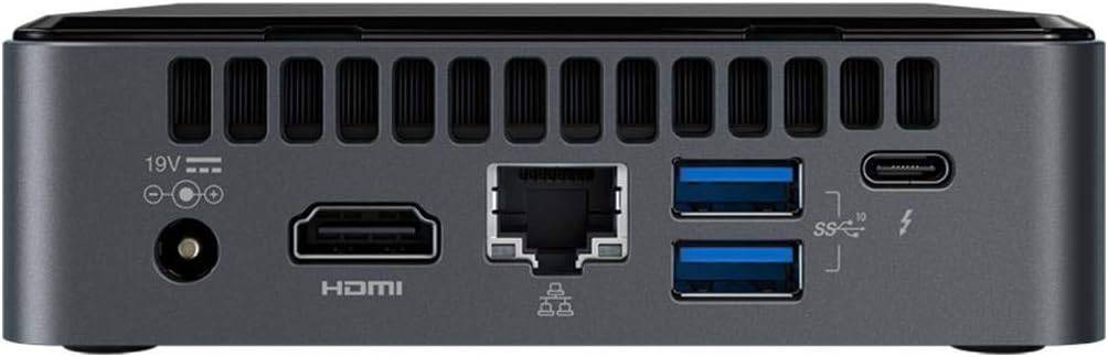 Intel NUC 8 Mainstream Kit with Core i5 processor, compact size, showing the box and included components for customization.