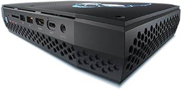 Intel NUC 8 Performance-G Kit with Core i7 processor, compact mini PC with customizable add-on components, black enclosure.