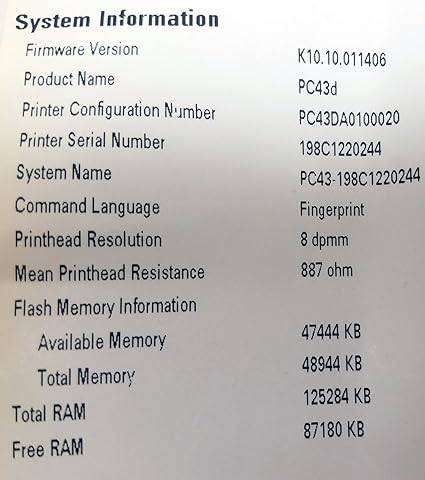 Intermec PC43d Desktop Direct Thermal Printer, 4.10