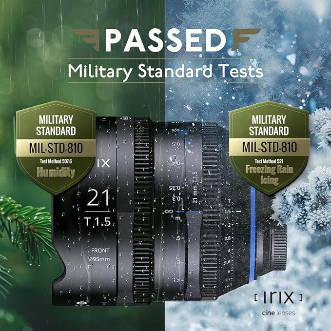 Irix Cine 21mm T1.5 Wide-Angle Cinema Lens for Sony E Mount Cameras | Military Certified for Humidity and Freezing Rain/Icing | Distance Scale in Feet