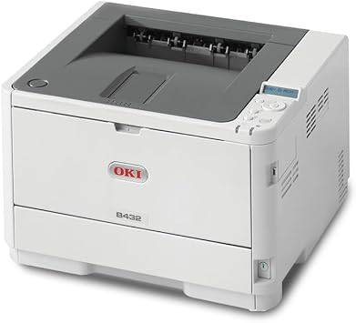 OKI B432dn monochrome printer by JetSet Label with 42ppm speed and included software, black and white office printing device