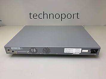 Juniper EX Series 48-port Gigabit Ethernet switch with PoE ports, displayed in a data center rack setup.
