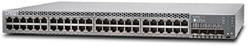 Juniper EX2300-48P switch with 48 Gigabit ports, PoE+ support, and 4 10GbE SFP ports for network connectivity.