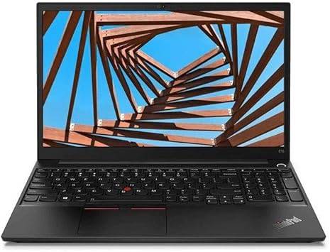 Lenovo ThinkPad E15 G2 laptop with Intel Core i5, 8GB RAM, 256GB SSD, running Windows 10 Pro, open on a desk
