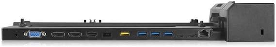 Lenovo ThinkPad Ultra Docking Station 40AJ0135 international version with US power cable, showing multiple ports and sleek design.