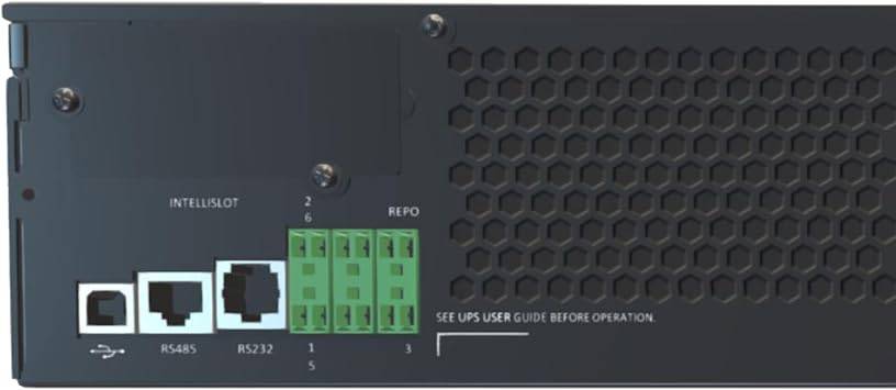 Liebert GXT5 1000VA online double-conversion UPS in rack or tower setup with SNMP and Webcard access.