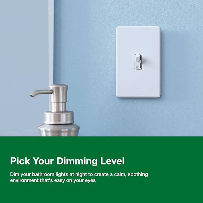 Lutron Toggler LED+ Dimmer Switch 3-pack in white, for dimmable LED, halogen, incandescent bulbs, 150W, single-pole or 3-way.