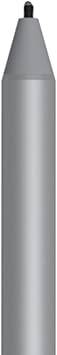 Microsoft Surface Pen in platinum color, stylus with digital writing tip, designed for Surface tablets and devices.