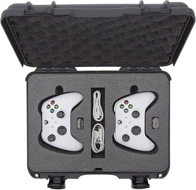 Nanuk 910 Waterproof Hard Case with Foam Insert for Xbox Controllers - Graphite (910-XBCTL7)