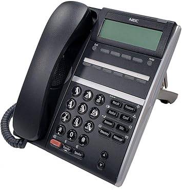 NEC DTZ-6DE-3(BK) DT410 digital 6-button display endpoint phone with black finish and numeric keypad, used for business communication.