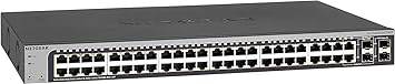 NETGEAR 48-port Gigabit Ethernet smart managed switch with 4 SFP ports, desktop or rackmount setup, ProSAFE lifetime protection.