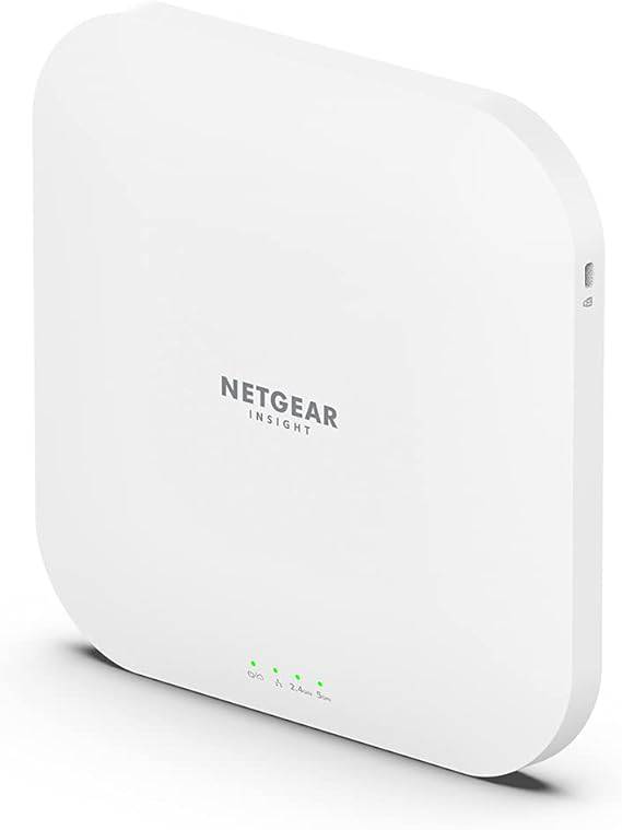 NETGEAR WAX620 WiFi 6 dual-band wireless access point with AX3600 speed, PoE+ power, and remote management capabilities.