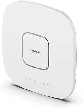 NETGEAR WAX630 WiFi 6 dual-band wireless access point with AX6000 speed and remote management, PoE++ powered or AC adapter not included.